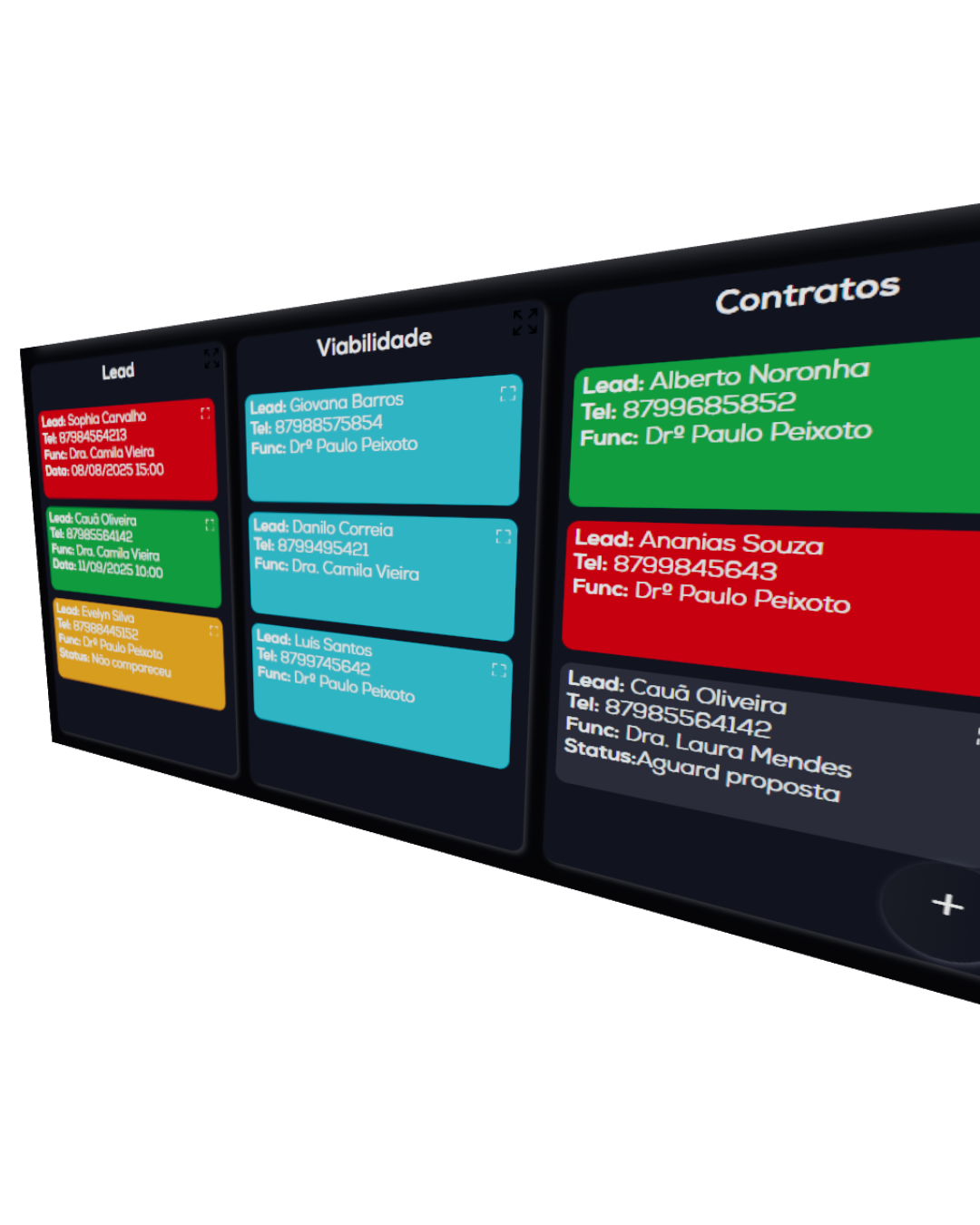 Painel do sistema ADVRCOP